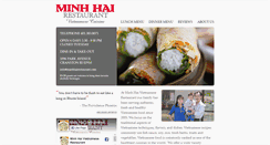 Desktop Screenshot of minhhairestaurant.com